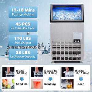 Portable Built-In Stainless Steel Commercial Ice Maker view 5