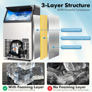 Portable Built-In Stainless Steel Commercial Ice Maker view 8