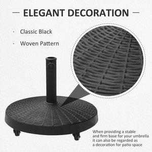 20.5" Round Parasol Base Resin Patio Umbrella Base Garden Parasol Holder Outdoor Offset Weight Stand – view 4