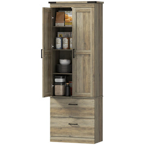 67" Tall Kitchen Pantry Storage Cabinet, Kitchen Pantry Cabinet with Doors, Drawers and Adjustable Shelves – view 22