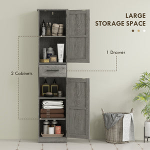 67" Tall Bathroom Cabinet, Narrow Bathroom Storage Cabinet with Drawer, Barn Doors and Adjustable Shelves – view 11