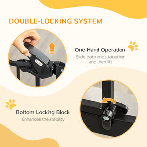 29.1''-31.5'' Extra Wide Dog Gate with Cat Door, 30"H Stair Gate with Extension, Wall Cups, Pressure Fit – view 10