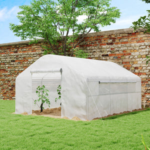 Walk-in Tunnel Greenhouse with Galvanized Steel Frame, Doors & Windows, Wind Resistant – view 14