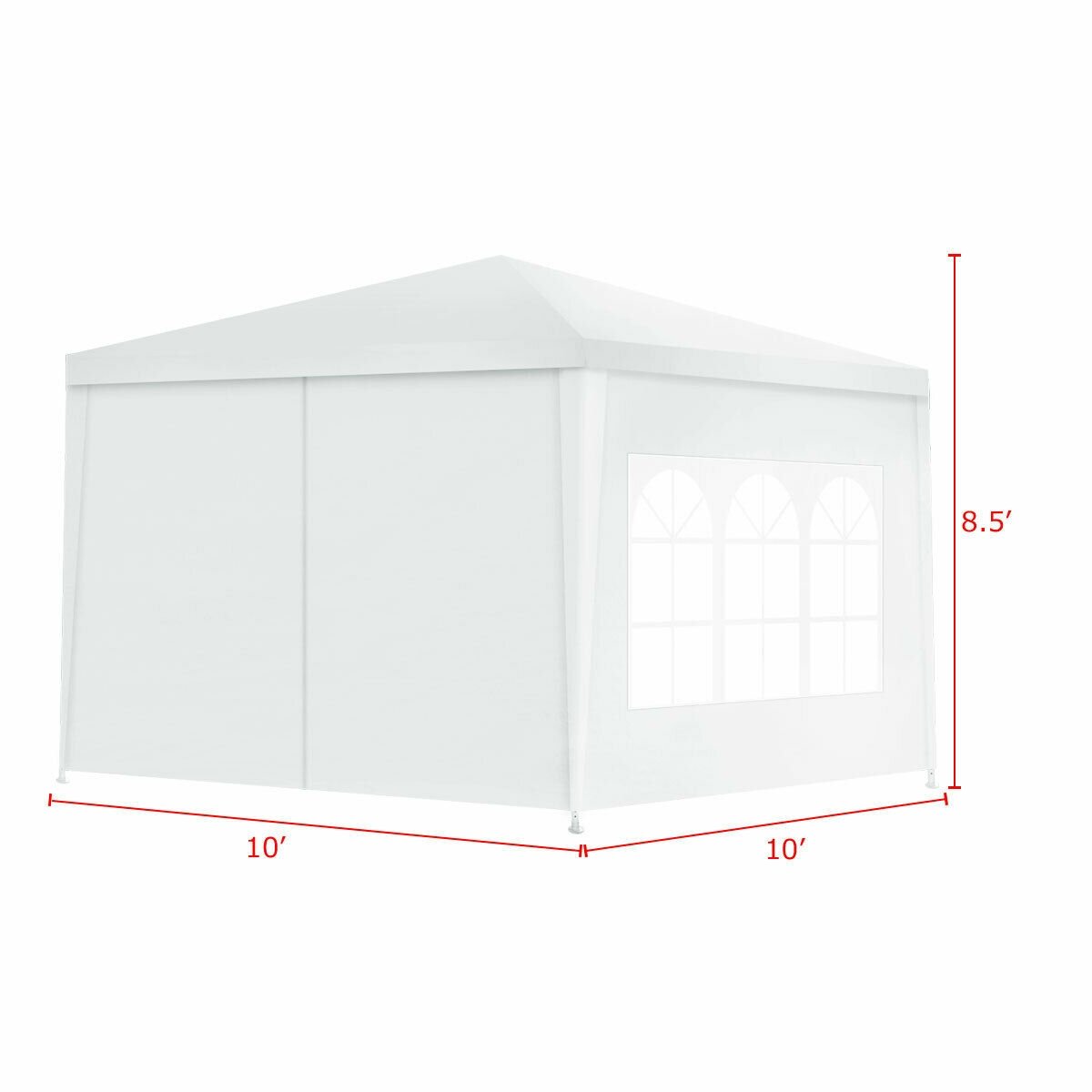 10 x 10 Feet Outdoor Side Walls Canopy Tent with 4 Removable Sidewalls view 5