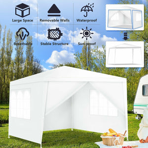 10 x 10 Feet Outdoor Side Walls Canopy Tent with 4 Removable Sidewalls view 8