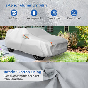 Car Cover for Automobiles 190 Inch Rain Sun UV Protection Universal Fit SUV Chevrolet Hyundai Kia Mazda view 8