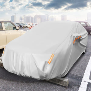 Car Cover for Automobiles 193 Inch Rain Sun UV Protection Universal Fit Sedan Chevrolet Ford Nissan view 2