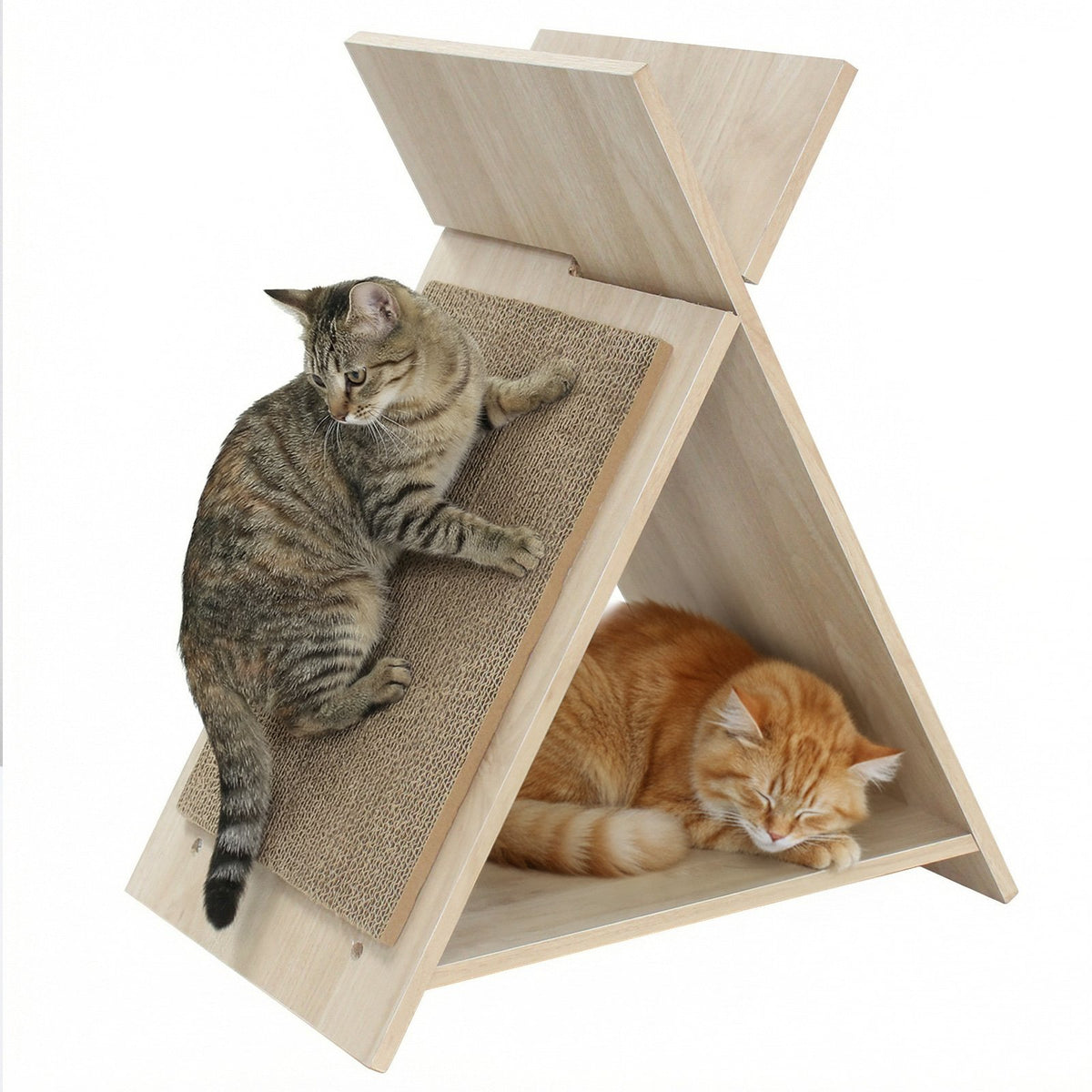 Cat Scratcher for Claw Sharpening and Furniture Protection-Natural view 4