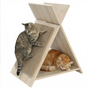 Cat Scratcher for Claw Sharpening and Furniture Protection-Natural view 4