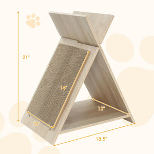 Cat Scratcher for Claw Sharpening and Furniture Protection-Natural view 5