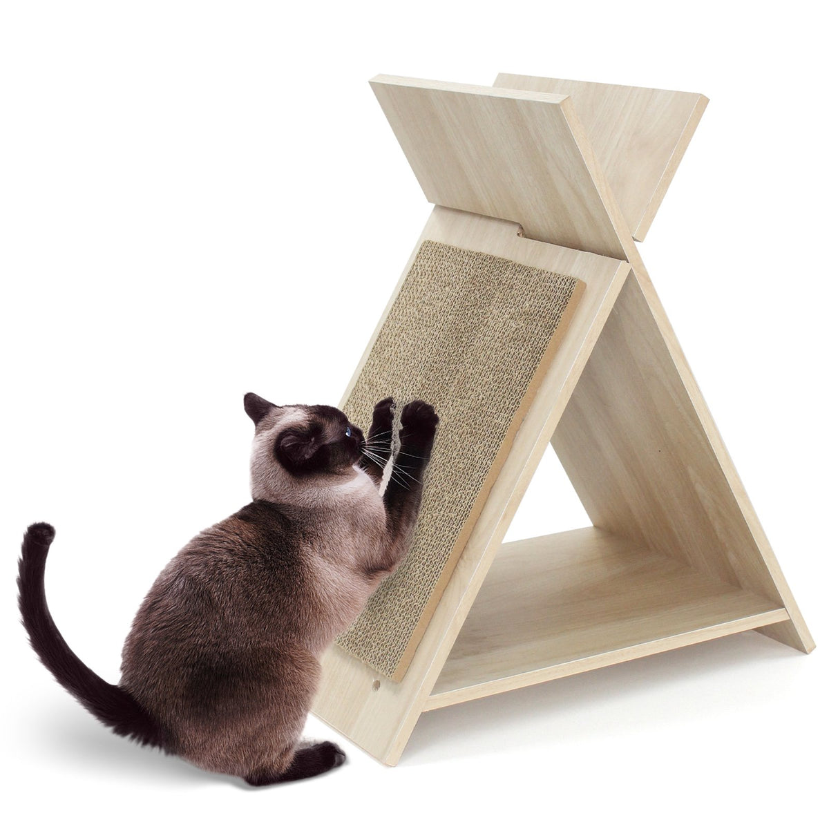 Cat Scratcher for Claw Sharpening and Furniture Protection-Natural view 6