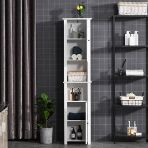 Tall Medicine Cabinet, Freestanding Bathroom Storage Cabinet with Shelves and 2 Cupboards – view 6