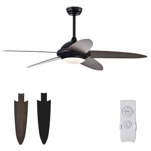 Ceiling Fan with Lights and 3 Lighting Colors-Black view 7