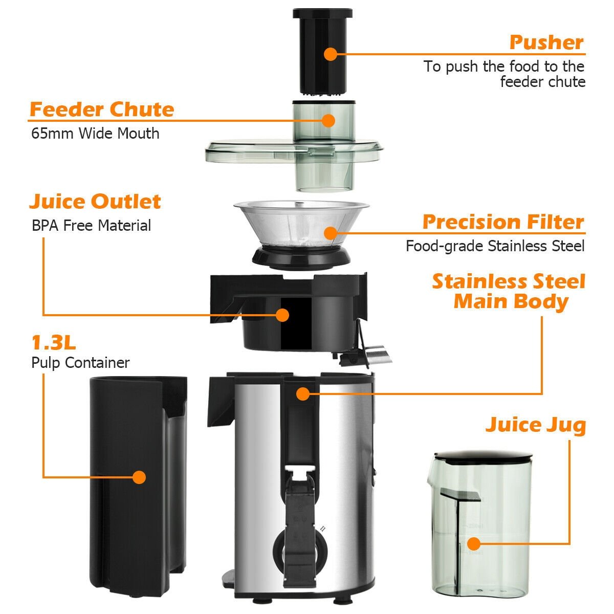 Centrifugal Juicer Machine Juicer Extractor Dual Speed view 8