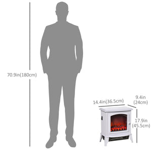 Electric Fireplace Heater, Freestanding Fireplace Stove with Realistic Flame Effect – view 9