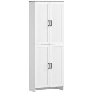 67" 4-Door Kitchen Pantry Cabinet, Freestanding Storage Cabinet Cupboard with Adjustable Shelves, Black – view 15