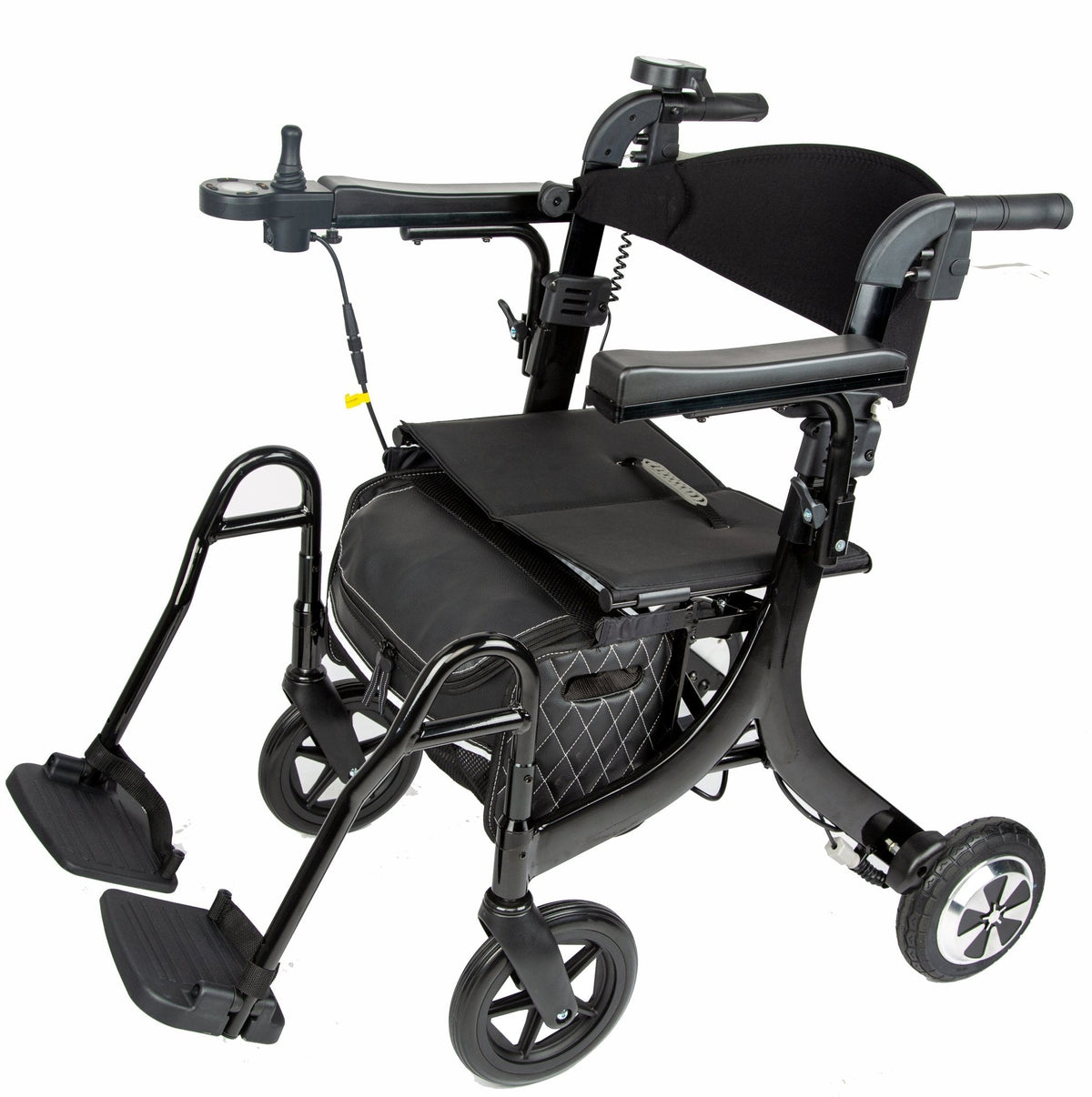EZee Life CH4077 Folding Electric Rollator with Seat, 4-in-1 Power Assist