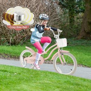 Children Bicycle with Front Handbrake and Rear Coaster Brake-Pink view 3