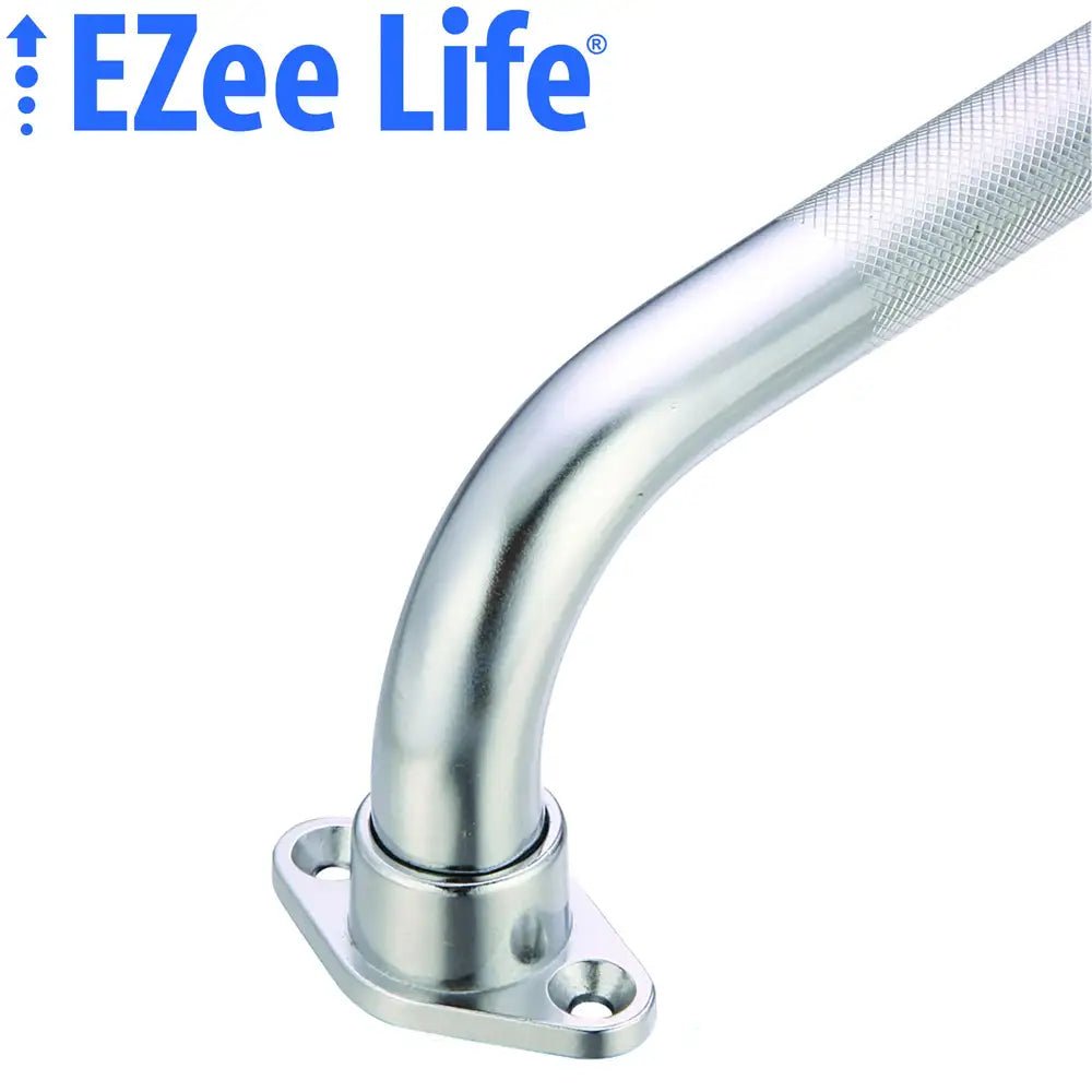 EZee Life Chrome Knurled Grab Bar, 12-32 in, Rotating Flange