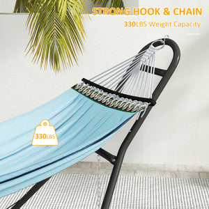 Hammock Stand with Adjustable Height Steel Frame for 0.8" -1.2" Person 109.4" Black