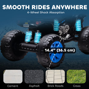 Qaba 2-Seater All-Terrain 4 Wheeler, 24V Kids ATV Ride-On, Electric Quad Car with Dual Motor, for Boys and Girls