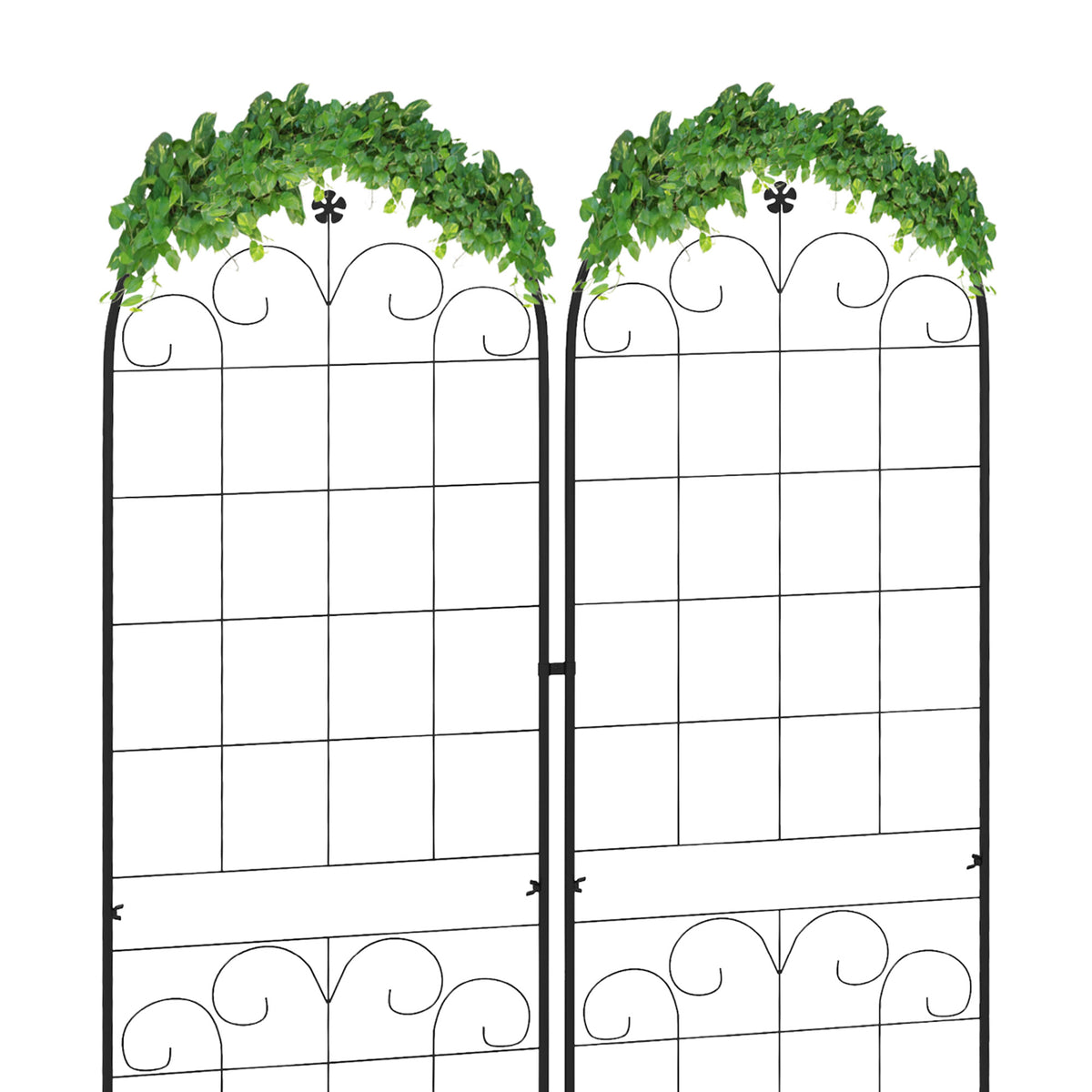 2 Pcs Garden Trellis for Climbing Plants, Outdoor Metal Trellis Plant Support Trellises for Patio, Lawn, Backyard