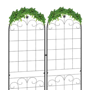 2 Pcs Garden Trellis for Climbing Plants, Outdoor Metal Trellis Plant Support Trellises for Patio, Lawn, Backyard