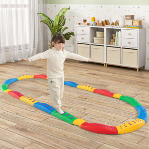 Colorful Kids Wavy Balance Beam with Textured Surface and Non-slip Foot Pads-Multicolor view 2
