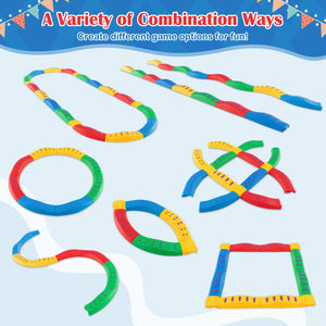 Colorful Kids Wavy Balance Beam with Textured Surface and Non-slip Foot Pads-Multicolor view 3