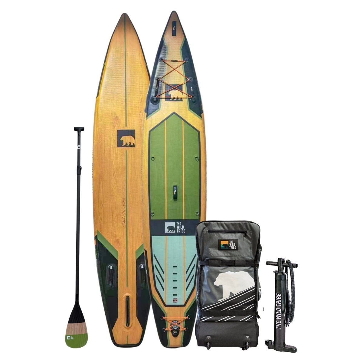 Columbia S 12'6" Green Inflatable Paddleboard, Touring SUP | The Wild Tribe