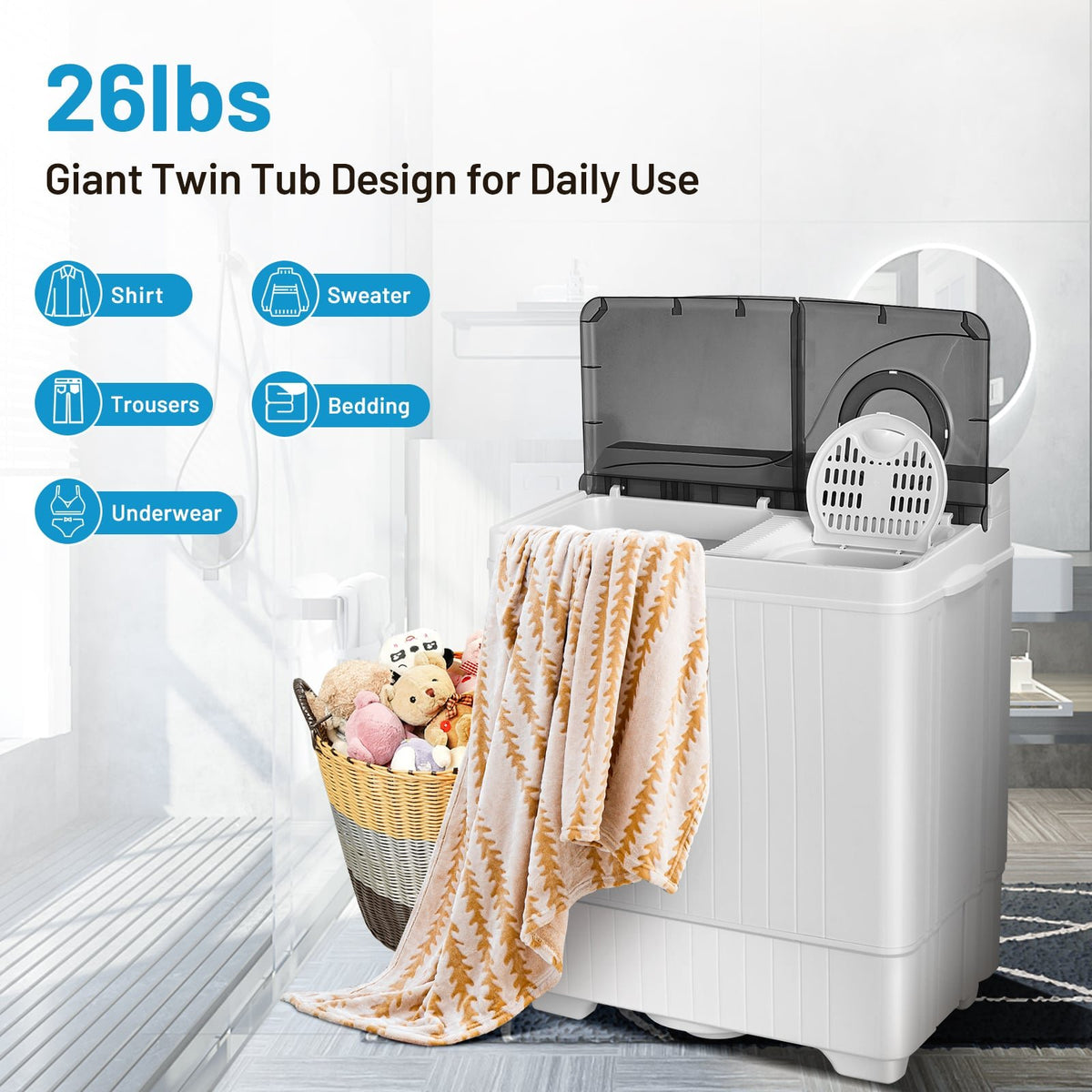 Compact Washer and Dryer Laundry Combo for Fast Household Laundry view 8