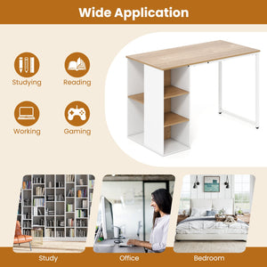 45 Inch Computer Desk with 5 Storage Compartments and Metal Frame view 9