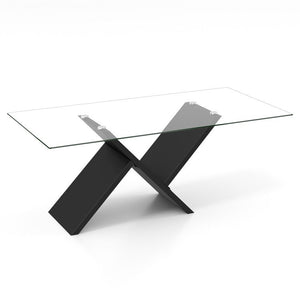 Contemporary Living Room Furniture Suite: Modern 3-Seat Teddy Velvet Sofa + 47-Inch Glass Coffee Table view 5