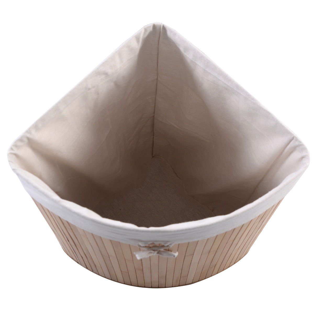 Corner Bamboo Hamper Laundry Basket view 5
