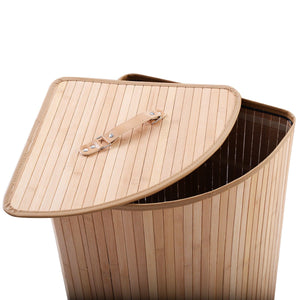 Corner Bamboo Hamper Laundry Basket view 6