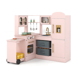 Corner Kitchen with Lights and Sounds for Kids Ages 3+-Pink view 4