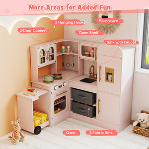 Corner Kitchen with Lights and Sounds for Kids Ages 3+-Pink view 9