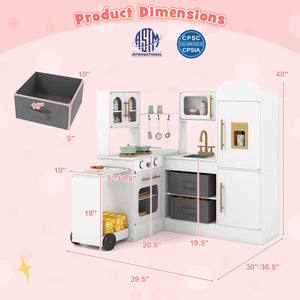 Corner Kitchen with Lights and Sounds for Kids Ages 3+-White view 5