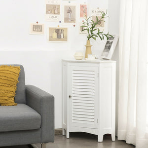 Corner Storage Cabinet Free Standing Bathroom Cabinet with Shutter Door view 2