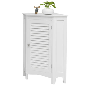 Corner Storage Cabinet Free Standing Bathroom Cabinet with Shutter Door view 4