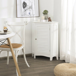 Corner Storage Cabinet Free Standing Bathroom Cabinet with Shutter Door view 5