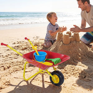 Kids Wheelbarrow with All-Terrain Wheels-Red view 7