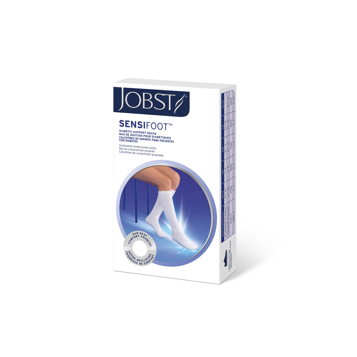 JOBST SensiFoot Diabetic 8-15 mmHg Knee High Closed Toe