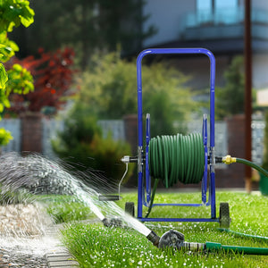 98 ft of 5/8" Hose Reel Cart (Hose Not Included), Garden Water Hose Carts with Wheels for Yard, Lawn, Black – view 14