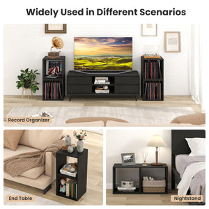 Cube Storage Organizer Set of 2 for Living Room Bedroom Study-Black view 6