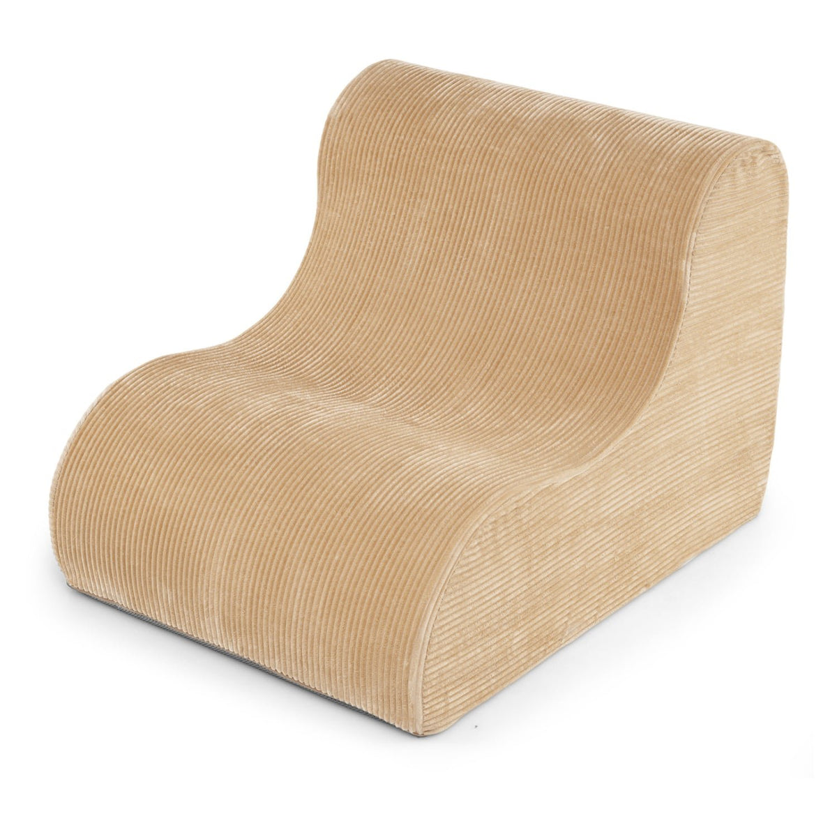 Curved Lazy Floor Sofa with Machine-washable Cover for Adults-Beige