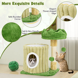 Cute Cat Tree with Sisal Scratching Posts and Dangling Ball view 9