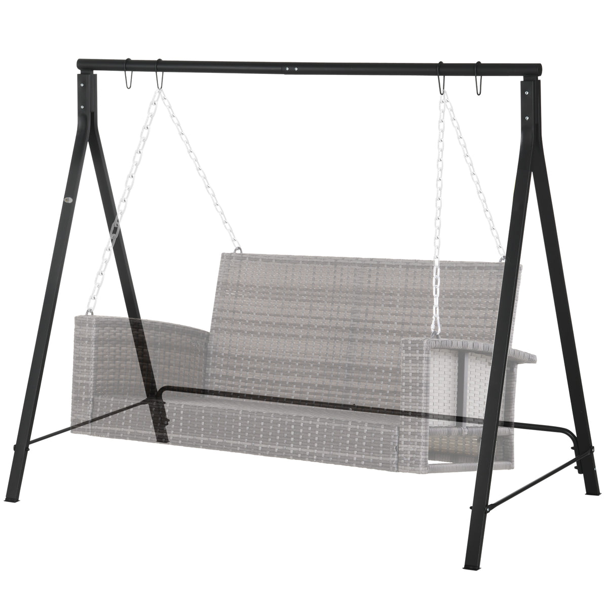 Metal Swing Stand Swing Frame, Hanging Chair Stand Only, 528 LBS Weight Capacity, for Backyard, Patio, Lawn, Black