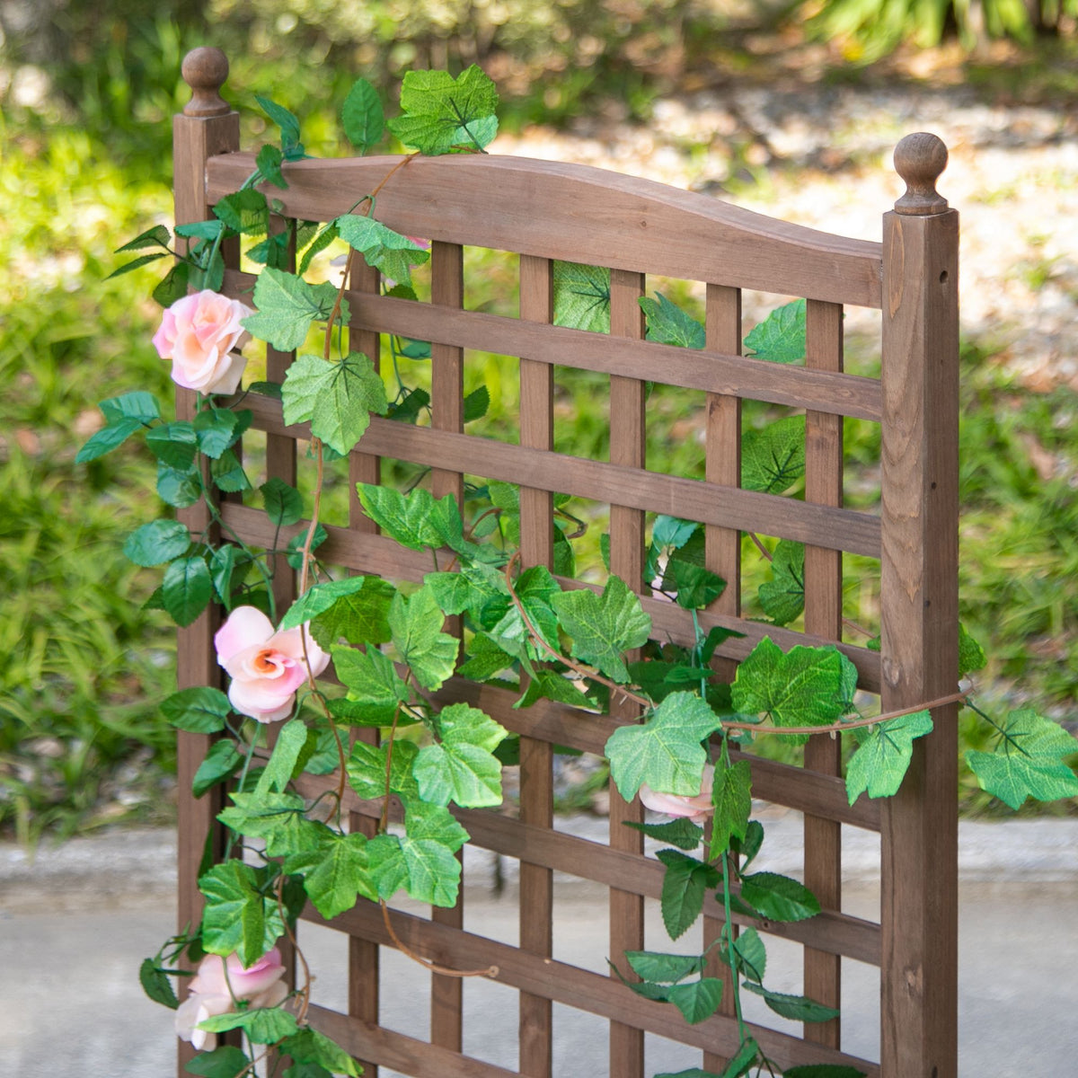 Raised Garden Bed with Trellis, Wood Planter Box for Garden, Free Standing Flower Bed – view 8