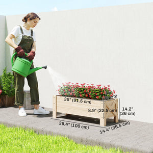 3.3 x 1.2 x 1.2 ft Garden Raised Bed Planter Grow Containers for Outdoor Patio Plant Flower Vegetable Pot – view 9
